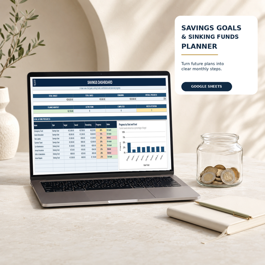 Savings Goals & Sinking Funds Planner 