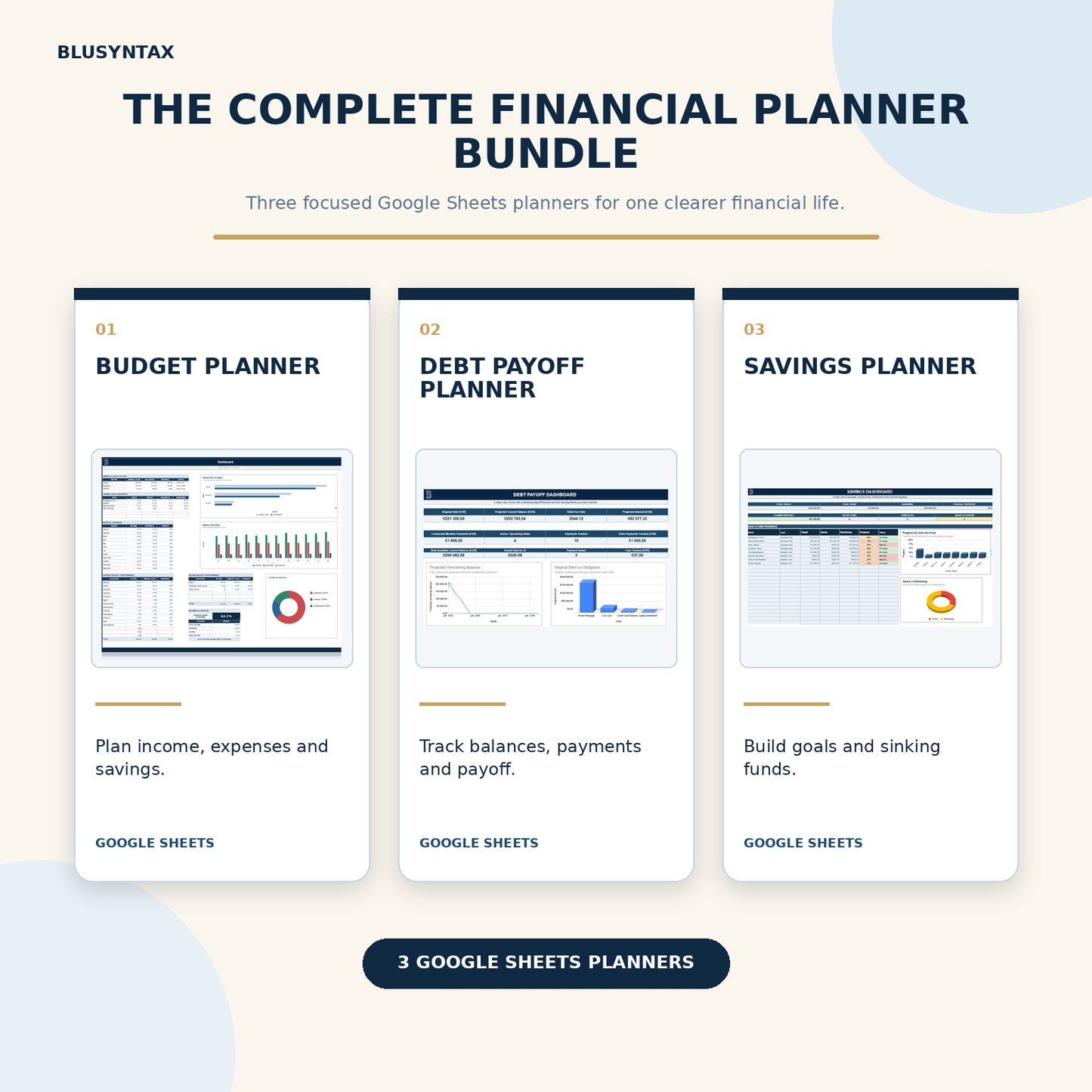 BluSyntax Financial Planner Bundle 