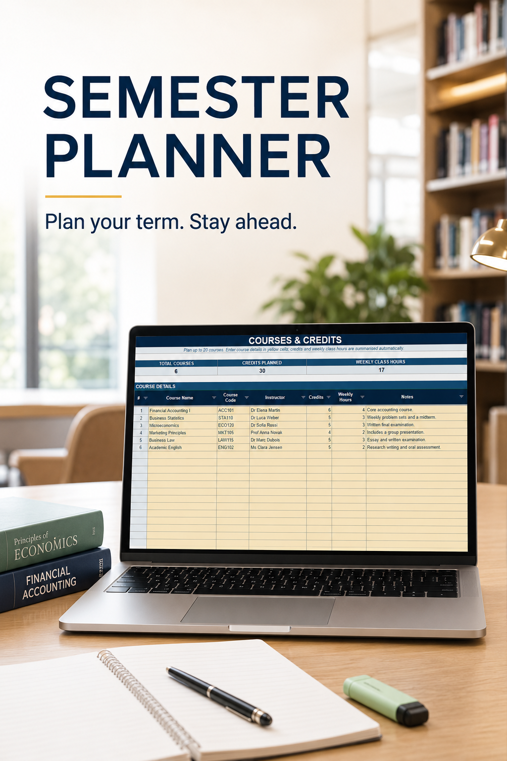 University Semester Planner
