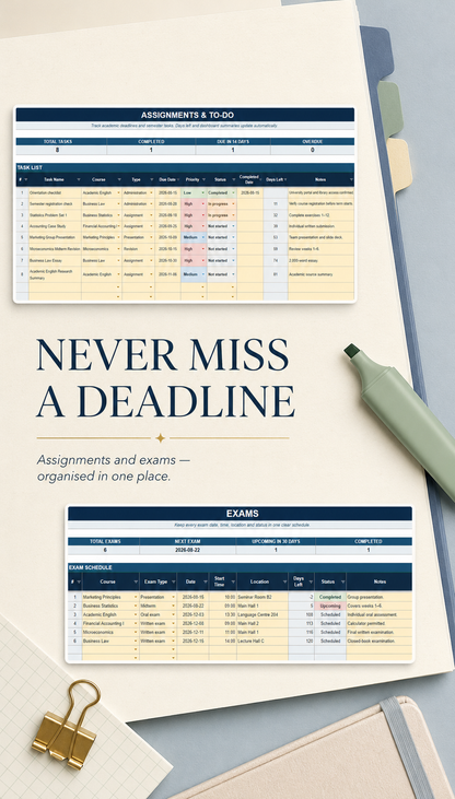 University Semester Planner
