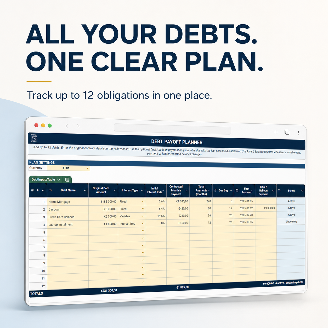 Debt Payoff Planner 